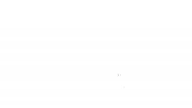 Siyah çizgi Aroma lambası simgesi beyaz arkaplanda izole edildi. 4K Video hareketli grafik canlandırması