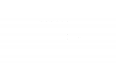 Siyah çizgi sauna kovası ve kepçe simgesi beyaz arka planda izole edilmiş. 4K Video hareketli grafik canlandırması