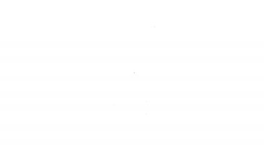 Beyaz arka planda siyah çizgi kremi ya da losyon kozmetik tüp ikonu izole edilmiş. Erkekler için vücut bakım ürünleri. 4K Video hareketli grafik canlandırması