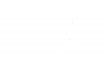 Beyaz arka planda siyah çizgi kremi ya da losyon kozmetik tüp ikonu izole edilmiş. Erkekler için vücut bakım ürünleri. 4K Video hareketli grafik canlandırması