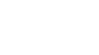 Beyaz zemin üzerinde karton kutular ikonu olan siyah çizgi teslimat eli. Kuryeyle kapı kapı dolaşacağız. 4K Video hareketli grafik canlandırması