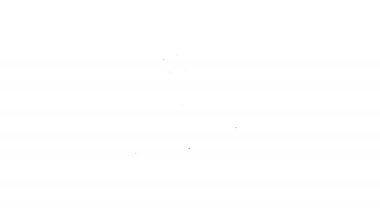 Beyaz zemin üzerinde para dolar sembolü olan siyah çizgi zarfı. Maaş zammı, maaş bordrosu, tazminat geliri. 4K Video hareketli grafik canlandırması