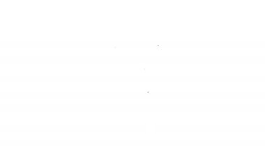 Dağıtım listesi simgesinin siyah çizgi doğrulaması beyaz arkaplanda izole edildi. 4K Video hareketli grafik canlandırması