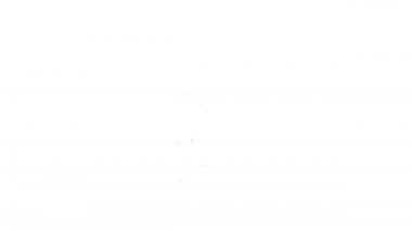 Siyah çizgili el arabası ve beyaz arka planda izole edilmiş kutular. Dolly sembolü. 4K Video hareketli grafik canlandırması