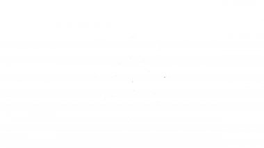 Siyah çizgi direksiyon ikonu beyaz arka planda izole edildi. 4K Video hareketli grafik canlandırması