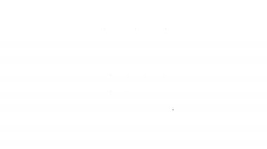 Siyah çizgi takvim simgesi beyaz arkaplanda izole edildi. Olay hatırlatma sembolü. 4K Video hareketli grafik canlandırması