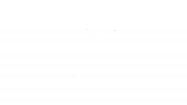 Черная линия Оболочка значок изолирован на белом фоне. Символ письма электронной почты. Видеографическая анимация 4K — стоковое видео