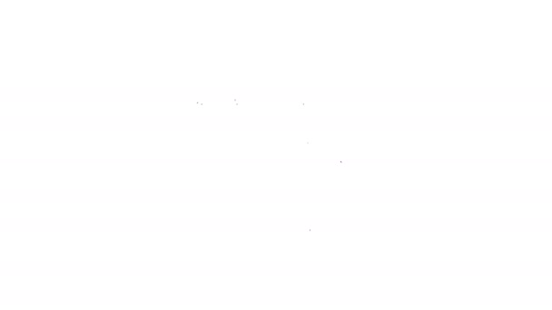 Ligne noire Boîte en bois et supprimer l'icône isolée sur fond blanc. Boîte, paquet, panneau de colis. Livraison et emballage. Animation graphique de mouvement vidéo 4K — Video