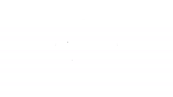 Icono de sobre de línea negra aislado sobre fondo blanco. Mensaje de correo electrónico símbolo de letra. Animación gráfica de vídeo 4K — Vídeo de stock