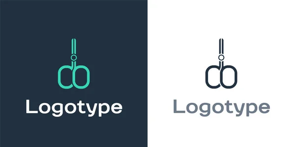 Logotype Ψαλίδι Νυχιών Επιδερμίδα Περικοπή Εικονίδιο Σαλόνι Ομορφιάς Απομονώνονται Λευκό — Διανυσματικό Αρχείο