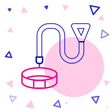 Beyaz arkaplanda isim etiketi simgesi olan satır yakası. Evcil hayvanlar için basit malzemeler. Kedi köpek bakımı. Evcil hayvan zincirleri. Renkli taslak konsepti. Vektör.