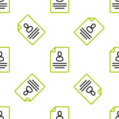 Çizgi simgesini beyaz arkaplanda izole edilmiş şekilde devam ettir. Özgeçmiş başvurusu. Profesyonel personel aranıyor. Personel analizi devam ediyor. Vektör.