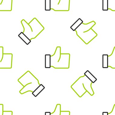 Çizgi El, beyaz arka planda izole edilmiş bir ikon gibi. Vektör.