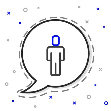 Çizgi başı avlanma simgesi beyaz arkaplanda izole edildi. İş hedefi ya da İstihdam tabelası. İş için insan kaynakları ve adam toplama. Renkli taslak konsepti. Vektör.