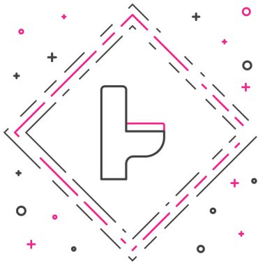 Tuvalet kağıdı simgesi beyaz arkaplanda izole edilmiş. Renkli taslak konsepti. Vektör.