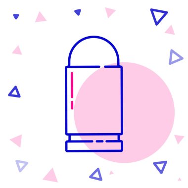 Beyaz arkaplanda çizgi kurşun simgesi izole edildi. Renkli taslak konsepti. Vektör.