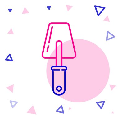 Çizgi Trowel simgesi beyaz arkaplanda izole edildi. Renkli taslak konsepti. Vektör İllüstrasyonu.