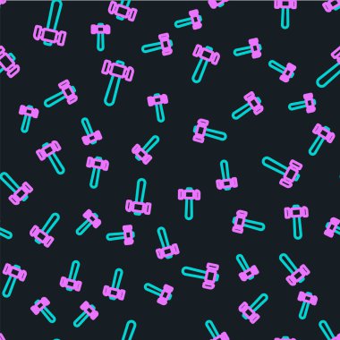 Çizgi Çekici simgesi siyah arkaplanda izole edilmiş. Tamir için bir araç. Vektör İllüstrasyonu.