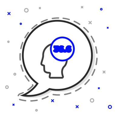 Hat Medikal termometresi beyaz zemin üzerinde normal sıcaklık ikonunu gösteriyor. Renkli taslak konsepti. Vektör.