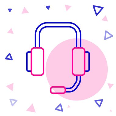 Çevrimiçi psikolojik danışmanlık mesafesi simgesi beyaz arkaplanda izole edildi. Psikoterapi, psikolojik yardım, online psikiyatrist danışmanlığı. Renkli taslak konsepti. Vektör.