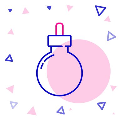 Hat bombası beyaz arka planda izole edilmiş ikonu patlatmaya hazır. Mutlu Cadılar Bayramı Partisi. Renkli taslak konsepti. Vektör.