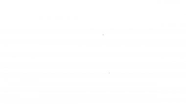 Siyah çizgi Fahrenheit simgesi beyaz arkaplanda izole edildi. 4K Video hareketli grafik canlandırması