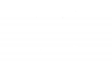 Beyaz arkaplanda siyah çizgi yüz tanıma simgesi izole edildi. Yüz tanımlama simgesi. Yüz tanıma. Siber güvenlik kavramı. 4K Video hareketli grafik canlandırması