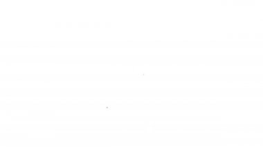 Siyah çizgi göz tarama simgesi beyaz arkaplanda izole edildi. Göz taraması yapılıyor. Güvenlik kontrol sembolü. Siber göz işareti. 4K Video hareketli grafik canlandırması