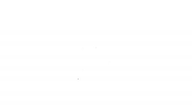 Siyah çizgi kalkanı yüz tanıma simgesi beyaz arkaplanda izole edildi. Yüz tanımlama simgesi. Yüz tanıma. Siber güvenlik kavramı. 4K Video hareketli grafik canlandırması