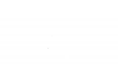 Siyah çizgi Kullanıcı koruma simgesi beyaz arkaplanda izole edildi. Güvenli kullanıcı girişi, şifre koruması, kişisel veri koruması, kimlik doğrulaması. 4K Video hareketli grafik canlandırması