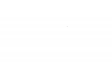 Siyah çizgi Kaz ikonu beyaz arkaplanda izole edildi. Hayvan sembolü. 4K Video hareketli grafik canlandırması