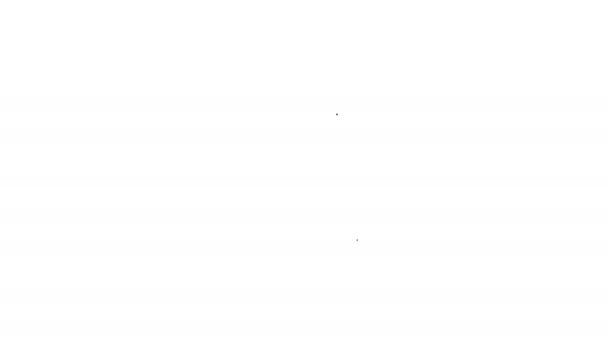Zwarte lijn Fahrenheit pictogram geïsoleerd op witte achtergrond. 4K Video motion grafische animatie — Stockvideo