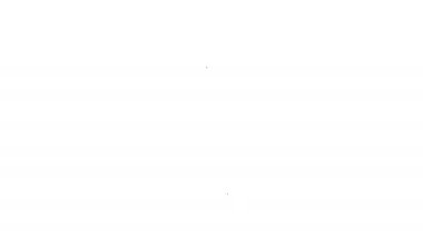 Siyah çizgi, kırık kalp ya da beyaz arka planda izole edilmiş boşanma ikonu. Aşk sembolü. Sevgililer Günü. 4K Video hareketli grafik canlandırması