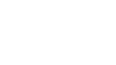 Beyaz arkaplanda izole edilmiş hareket simgesi olan siyah çizgi Klasik Metronomu. Müzik ve ritim mekanizması. 4K Video hareketli grafik canlandırması