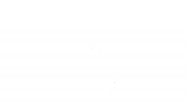 Siyah çizgi depresyonu ve hayal kırıklığı simgesi beyaz arkaplanda izole edildi. Depresif ruh hali olan bir adam. Akıl sağlığı sorunları. 4K Video hareketli grafik canlandırması