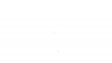 Psikoloji ikonundaki soruna siyah çizgi çözümü beyaz arka planda izole edildi. Bulmaca. Akıl sağlığı terapisi. 4K Video hareketli grafik canlandırması