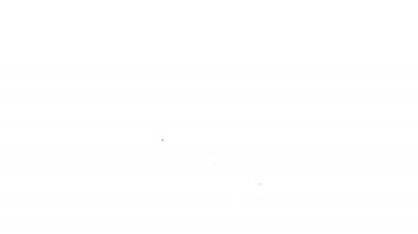 Beyaz arka planda soru işareti simgesi olan siyah çizgi insan kafası. 4K Video hareketli grafik canlandırması