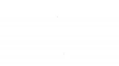 Siyah çizgi psikoloji ikonu beyaz arkaplanda izole edilmiş. Psi sembolü. Akıl sağlığı konsepti, psikanaliz analizi ve psikoterapi. 4K Video hareketli grafik canlandırması