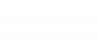 Psikoloji ikonundaki soruna siyah çizgi çözümü beyaz arka planda izole edildi. Anahtar. Akıl sağlığı terapisi. 4K Video hareketli grafik canlandırması