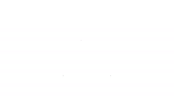 Černá čára Bipolární porucha ikona izolované na bílém pozadí. Grafická animace pohybu videa 4K — Stock video