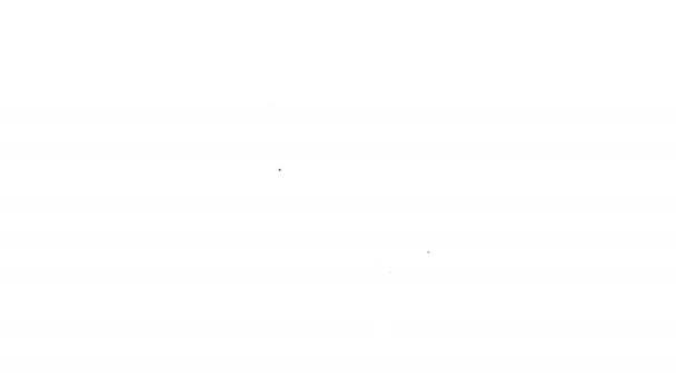 Schwarze Linie Lebenslauf-Symbol isoliert auf weißem Hintergrund. Lebenslauf-Bewerbung. Suche nach professionellem Personal. Die Personalanalysen laufen weiter. 4K Video Motion Grafik Animation — Stockvideo