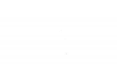 Siyah çizgi sözcüsü simgesi beyaz arkaplanda izole edildi. Ben Tribün 'den hatip. Halka açık konuşma. Kürsüde biri var. 4K Video hareketli grafik canlandırması