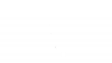 Siyah Çizgili El, beyaz arkaplanda izole edilmiş bir simge gibi. 4K Video hareketli grafik canlandırması