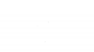 Siyah çizgi kafa avlama simgesi beyaz arkaplanda izole edildi. İş hedefi ya da İstihdam tabelası. İş için insan kaynakları ve adam toplama. 4K Video hareketli grafik canlandırması