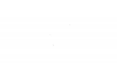 Siyah Çizgili El, beyaz arkaplanda izole edilmiş bir simge gibi. 4K Video hareketli grafik canlandırması