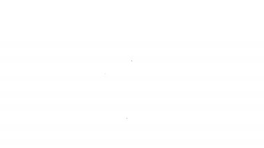 İdari simgelerden oluşan bir ekibin siyah çizgi lideri beyaz arka planda izole edildi. 4K Video hareketli grafik canlandırması