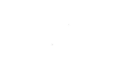 Siyah çizgi konuşma balonu sohbet simgesi beyaz arkaplanda izole edildi. İleti simgesi. İletişim ya da yorum sohbet sembolü. 4K Video hareketli grafik canlandırması