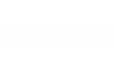 Beyaz arka planda izole edilmiş bir insan simgesini aramak için siyah çizgi büyüteç. İşe alma ya da seçme. Çalışanları ve işi ara. 4K Video hareketli grafik canlandırması