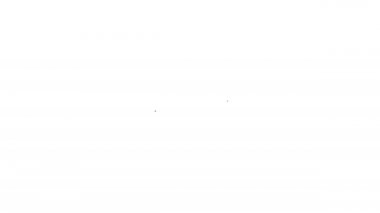 Siyah çizgi kafa avlama simgesi beyaz arkaplanda izole edildi. İş hedefi ya da İstihdam tabelası. İş için insan kaynakları ve adam toplama. 4K Video hareketli grafik canlandırması