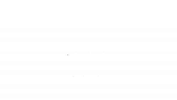 Línea negra Icono base del equipo del proyecto aislado sobre fondo blanco. Análisis y planificación empresarial, consultoría, trabajo en equipo, gestión de proyectos. Animación gráfica de vídeo 4K — Vídeos de Stock